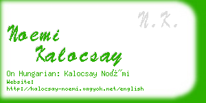 noemi kalocsay business card